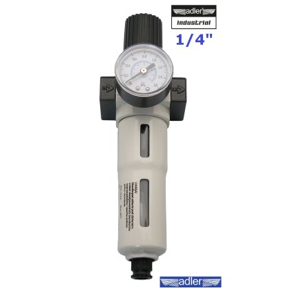 Regulátor tlaku vzduchu s filtrom a manometrom 16 bar 1/4" Adler Industrial