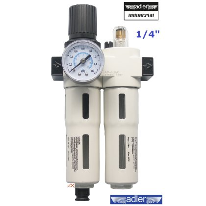 Regulátor tlaku vzduchu s filtrom a primazávačom 16 bar 1/4" ADLER Industrial