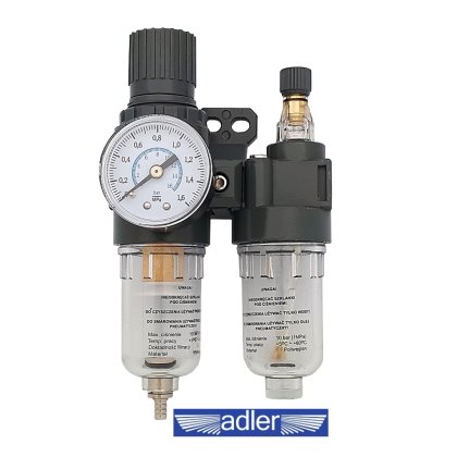 Regulátor tlaku vzduchu s filtrom a primazávačom  JET 1/4" ADLER
