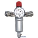 Regulátor tlaku vzduchu - membránový s manometrom a filtrom do 12 bar  3/8" ADLER