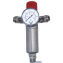 Regulátor tlaku vzduchu - membránový s manometrom a filtrom do 12 bar 1/2"  ADLER