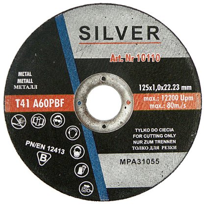 Rezný kotúč plochý 125 /1,0 mm na rezanie kovových materiálov