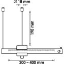 Posuvné meradlo na meranie priemeru brzdového kotúča bez demontáže kolesa  VIGOR