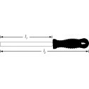 Pilník na čistenie brzdových strmeňov - štvorcový 10 x 10 mm   HAZET 