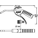 Ofukovacia pištoľ 100 mm zahnutá dýza HAZET