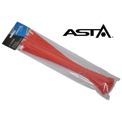 Viazacie sťahovacie pásky 5x250 mm 50 ks červené ASTA