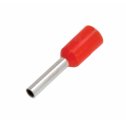 Izolované lisovacie dutinky E1008 1mm² 100 ks-červené