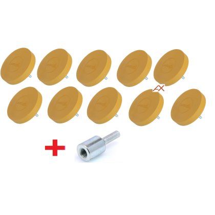 Gumové kotúče na odstraňovanie lepidla 88x15mm - 10 ks + adaptér 6mm  ASTA