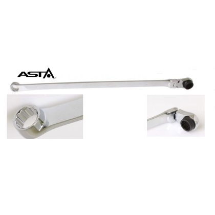 Kľúč očko-račňový kĺbový dlhý 12 mm , L 350 mm , 12-hran ASTA