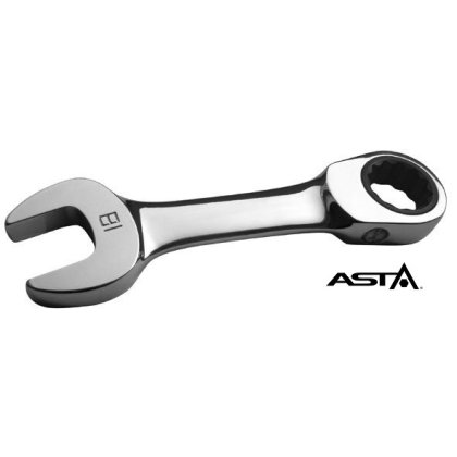 Račňový očko vidlicový kľúč krátky 8mm ASTA