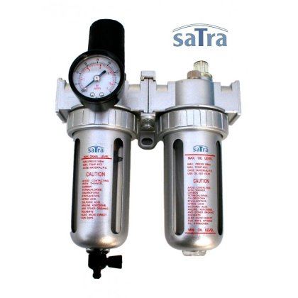 Regulátor tlaku vzduchu s filtrom a primazávačom 1/2" HOBBY   SATRA