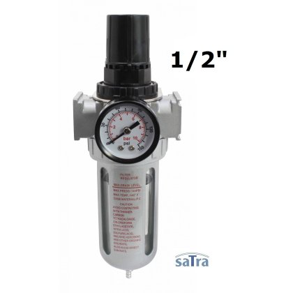 Regulátor tlaku vzduchu s filtrom 1/2" do 10 bar SATRA HOBBY