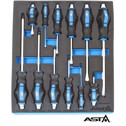 Penová vložka s náradím-úderové skrutkovače ASTA / SATRA