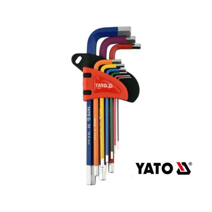 Imbusové kľúče HEX  9 ks  1,5 -10 mm COLOR YATO