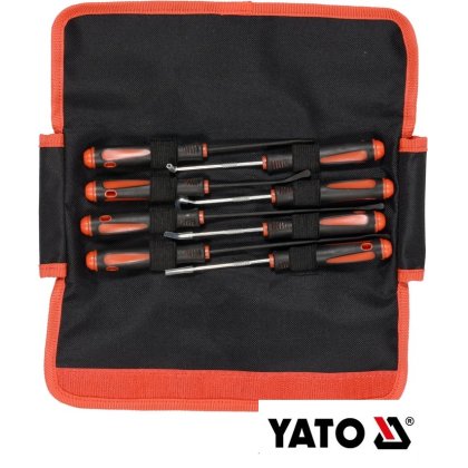 Háčiky, bodec a lyžicové nástroje na vyberanie simeringov, tesnení, podložiek 8 ks - látková kapsa YATO