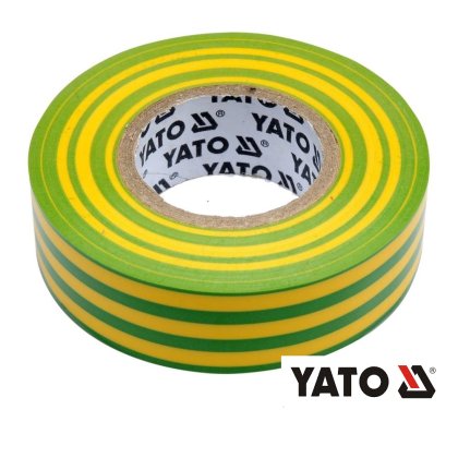 Elektroizolačná lepiaca PVC páska 19mm x 20m - žlto / zelená  YATO