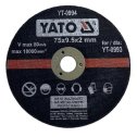Rezný kotúč plochý 75/2mm na rezanie kovu YATO