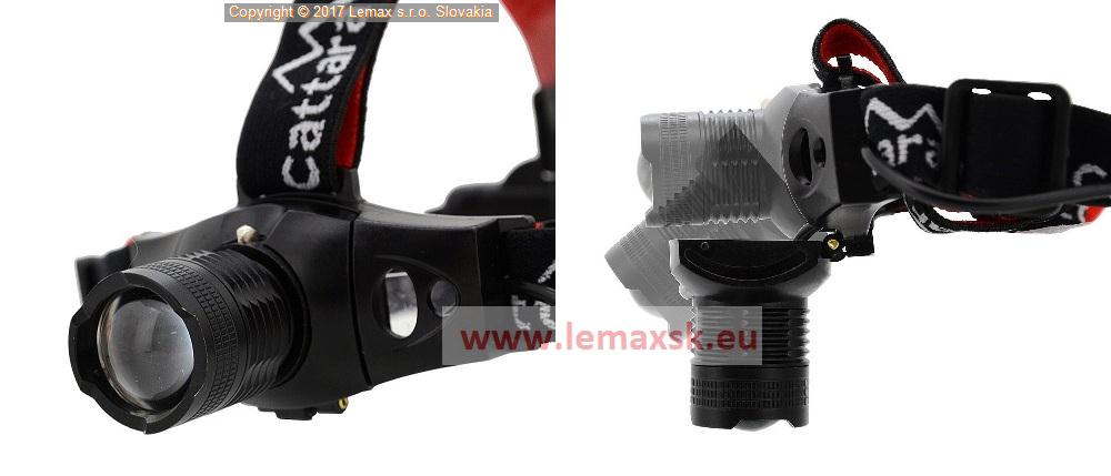 Čelova lampa zoom 180 lm