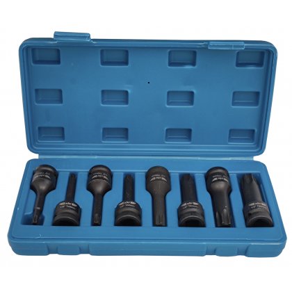 Nadstavce rázové 1/2" TORX  T30 - T80  8 ks ADLER