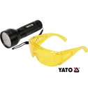 Lampa UV LED na diagnostiku klimatizačných zariadení + okuliare YATO