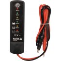 Tester stavu a dobíjania akumulátorov 12V YATO